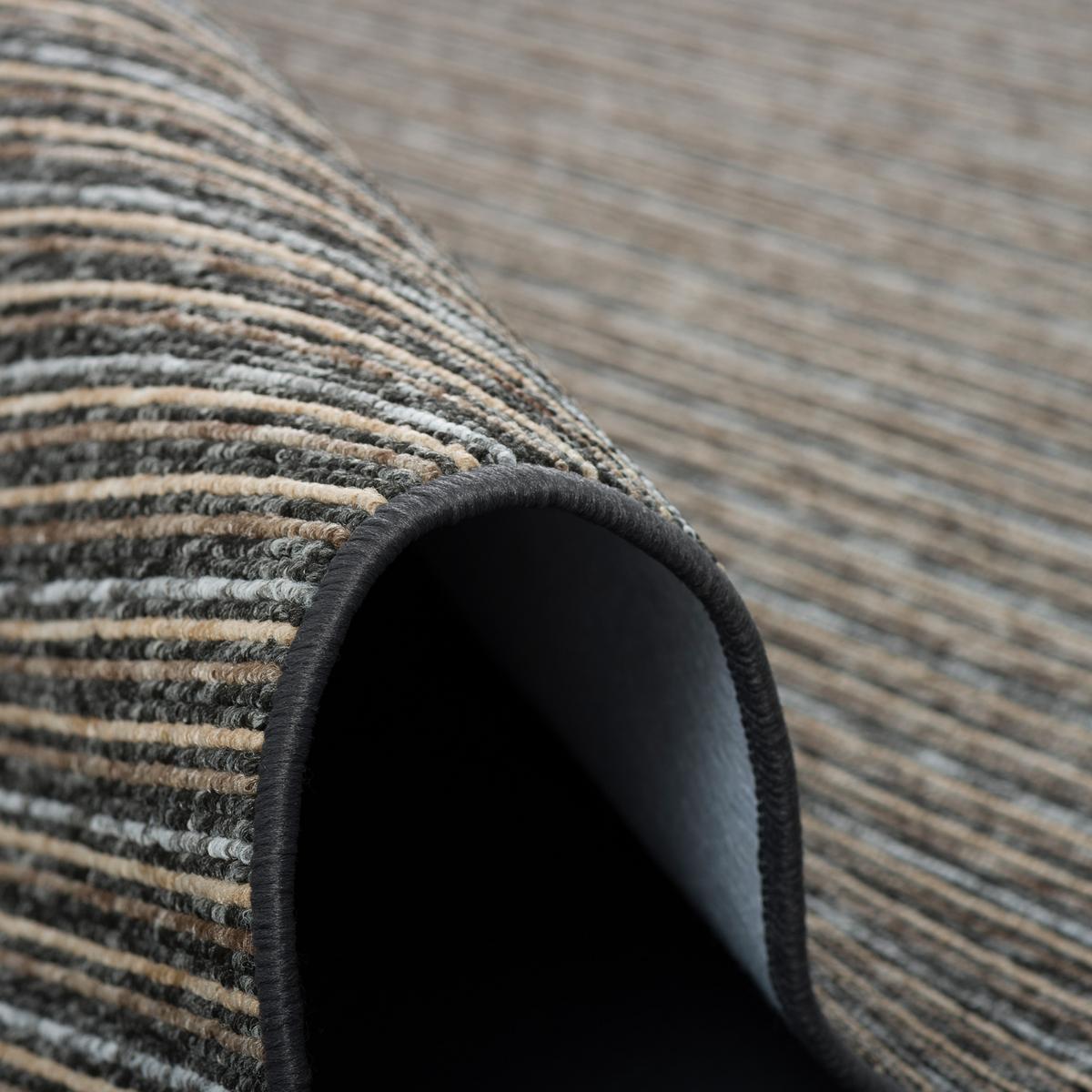 STREIFENBERBER TEPPICH MARTA - Anthrazit, Textil (80/320cm) - Snapstyle