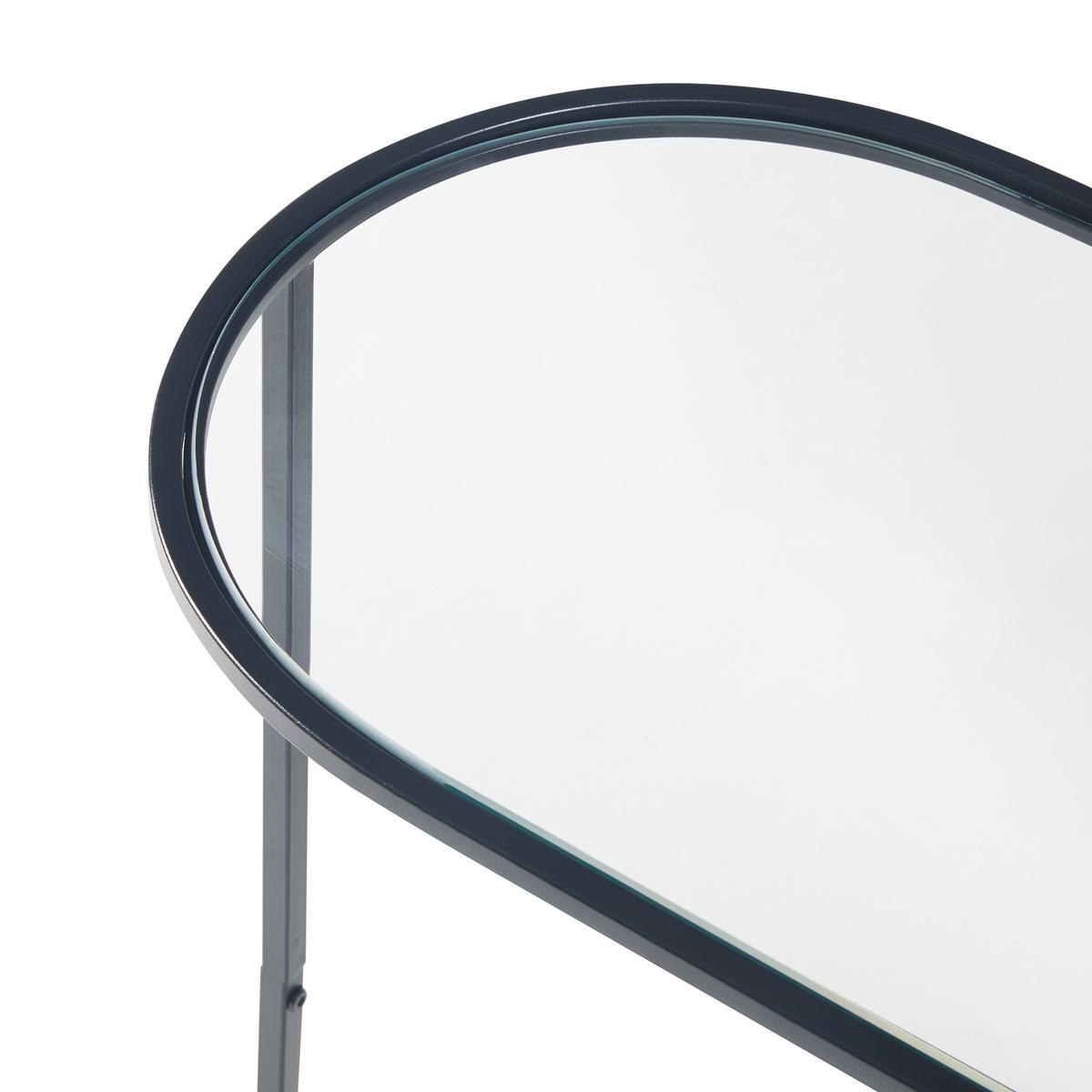 BEISTELLTISCH Ulvik - Schwarz, Glas/Metall (35/50/50cm) - [en.casa]