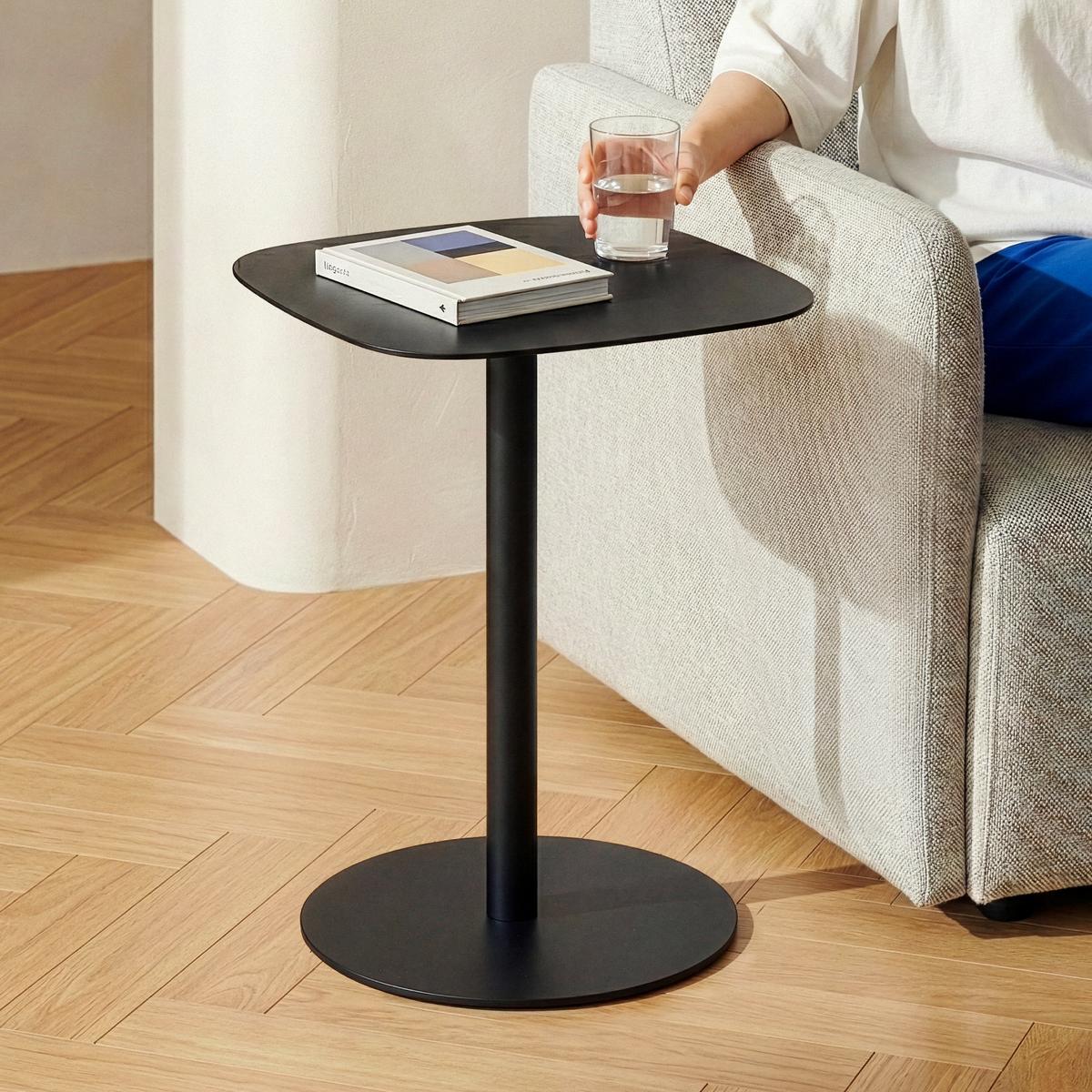 BEISTELLTISCH Nastätten - Schwarz, Metall (40/40/50cm) - [en.casa]