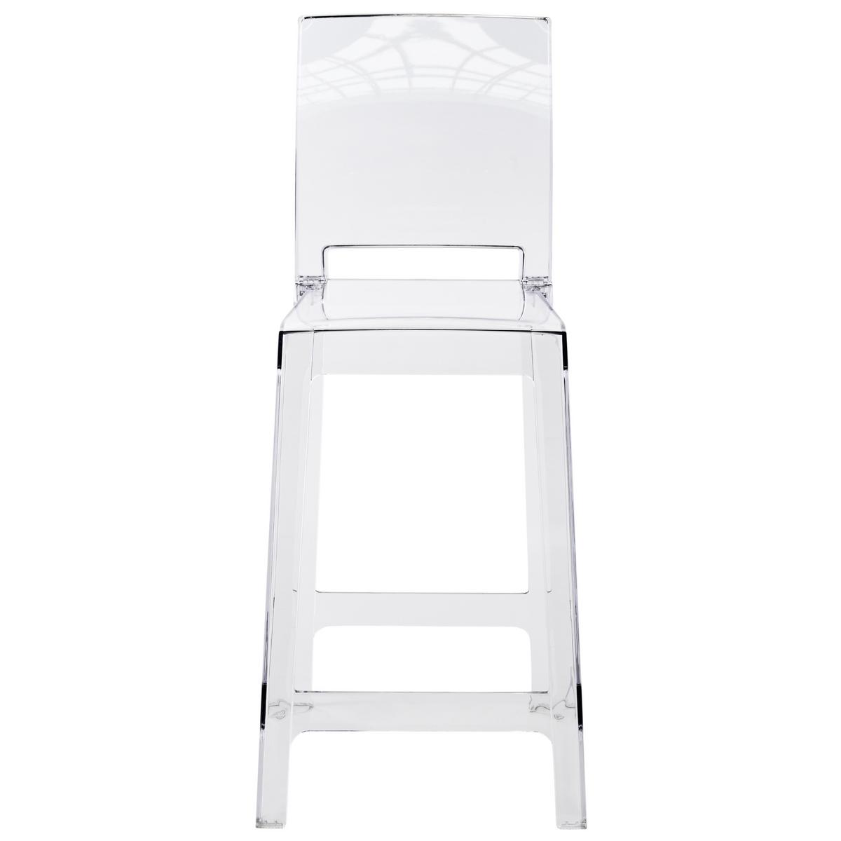BARSTUHL 2er-Set Transparent Wellington - Transparent, Kunststoff (42/100/49cm) - Beliani