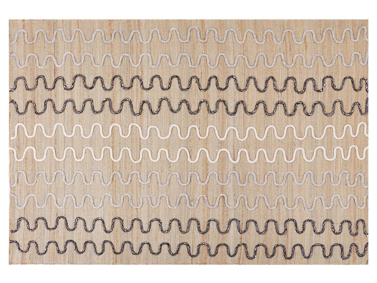 KURZFLOR-TEPPICH Sogut 200/140 cm - Beige, Naturmaterialien (140/200cm) - Beliani