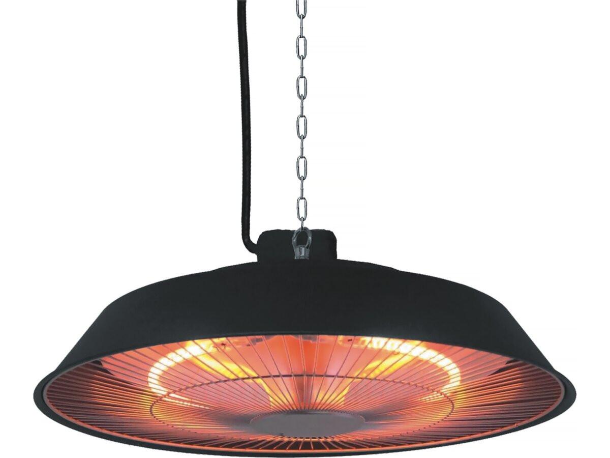 AUSSENHEIZUNG chauffage électrique suspendu - 1500w - noir Schwarz - Schwarz, Metall (42.5/12/42.5cm) - Habitat Garten