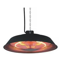 AUSSENHEIZUNG chauffage électrique suspendu - 1500w - noir Schwarz - Schwarz, Metall (42.5/12/42.5cm) - Habitat Garten