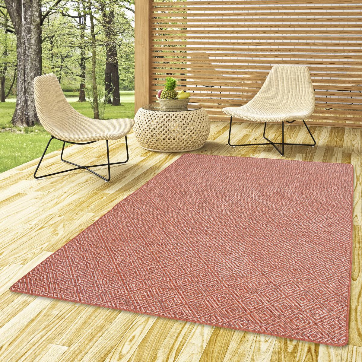 IN- UND OUTDOOR TEPPICH BEIDSEITIG NEWPORT MODERN - Terracotta, Textil (80/400cm) - Snapstyle