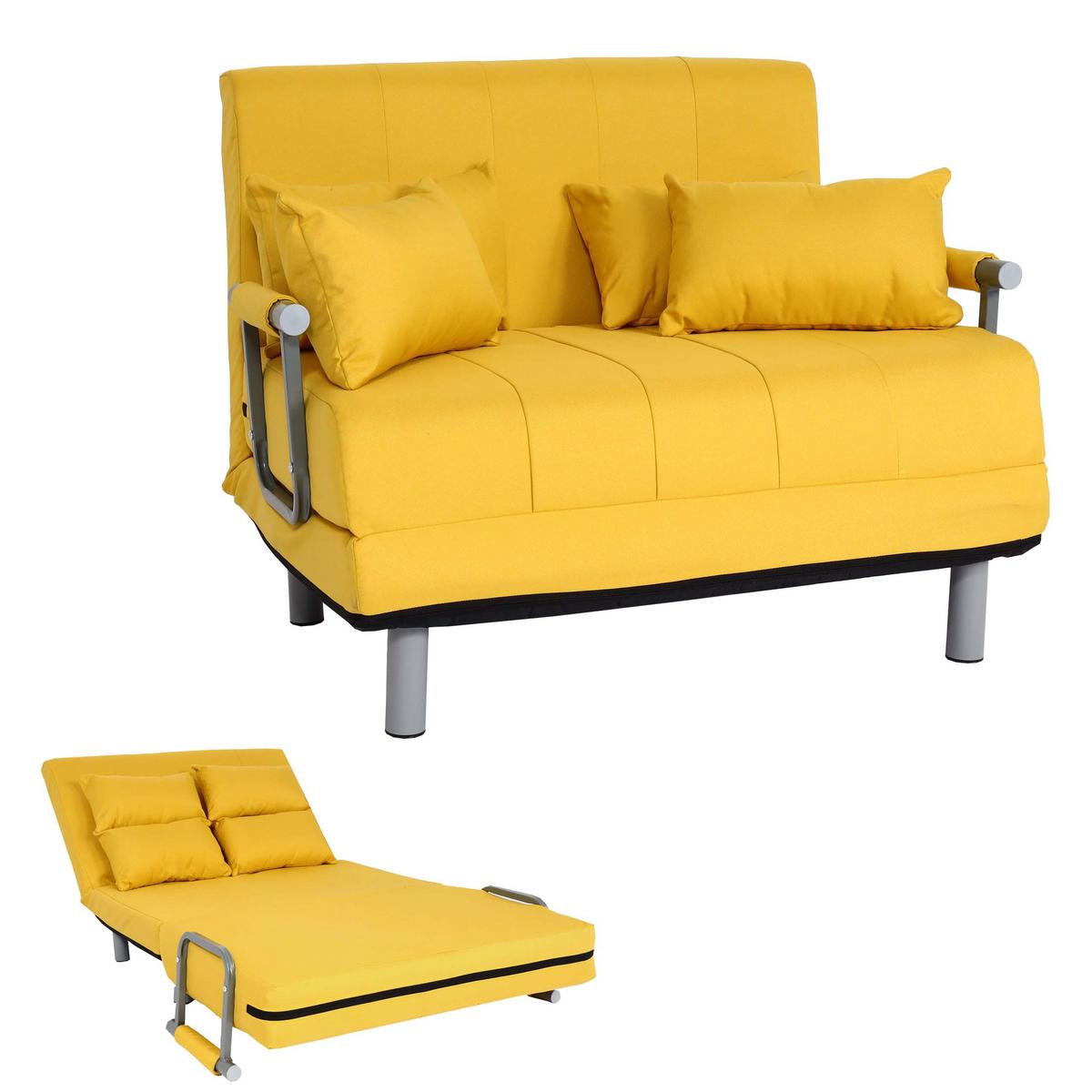 SCHLAFSESSEL Gelb - Gelb, Textil (105/80/186cm) - MCW
