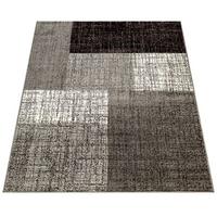 KURZFLORTEPPICH, mit geometrischem Blockmuster, Grau, 140 x 200 cm - Grau, Textil (200/140cm) - KADIMA DESIGN
