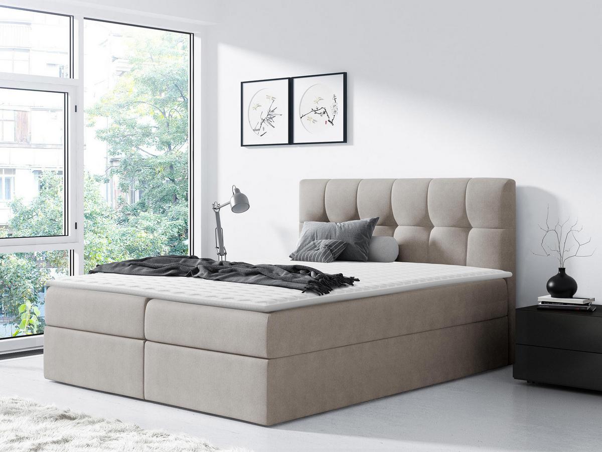 BOXBETT Rico - H3 - Naturfarben, Holz/Textil (180/200cm) - MIRJAN24
