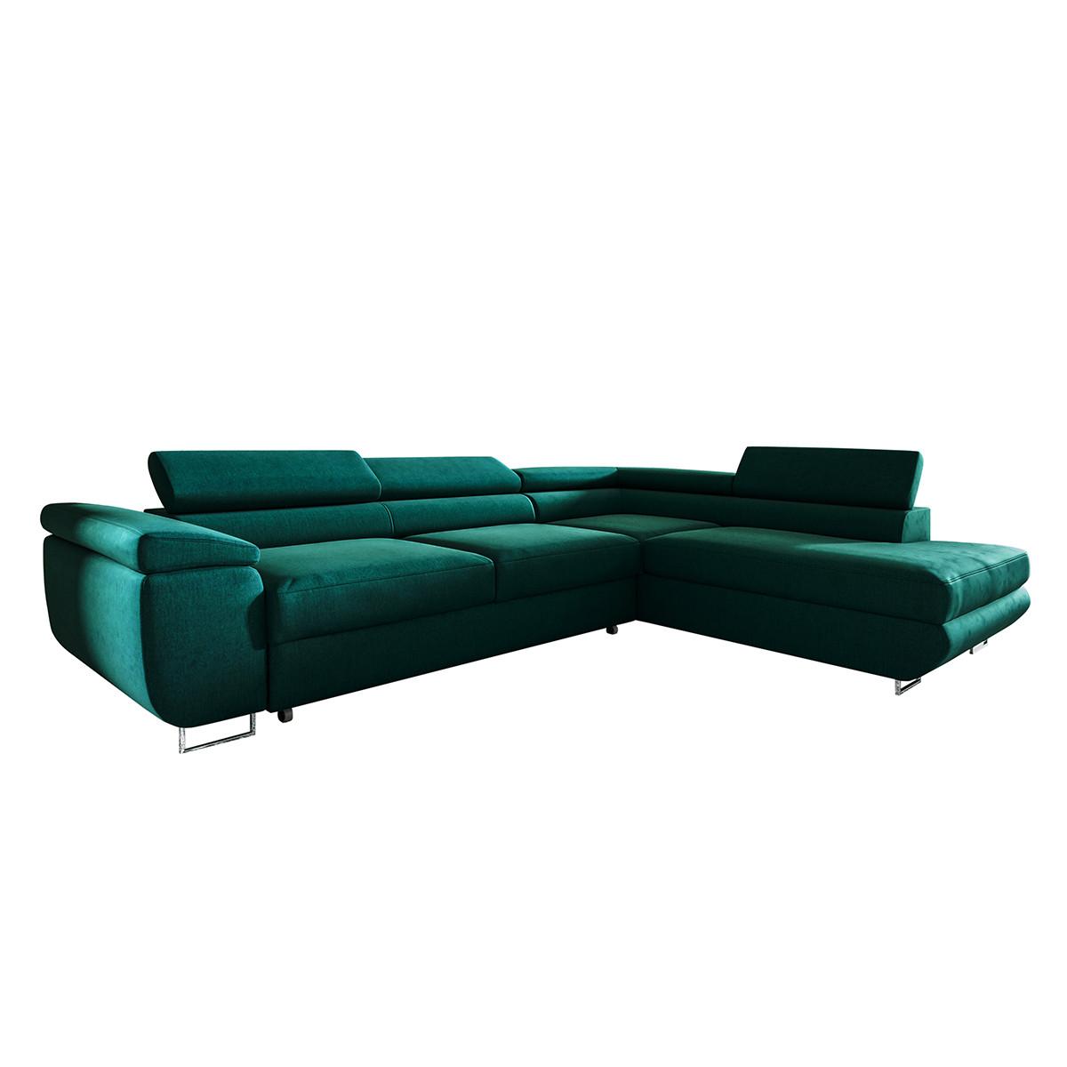 ECKSOFA Lyam 4 Sitzplätze Tannengrün - Grün, Holzwerkstoff (271/201cm) - Petits-meubles