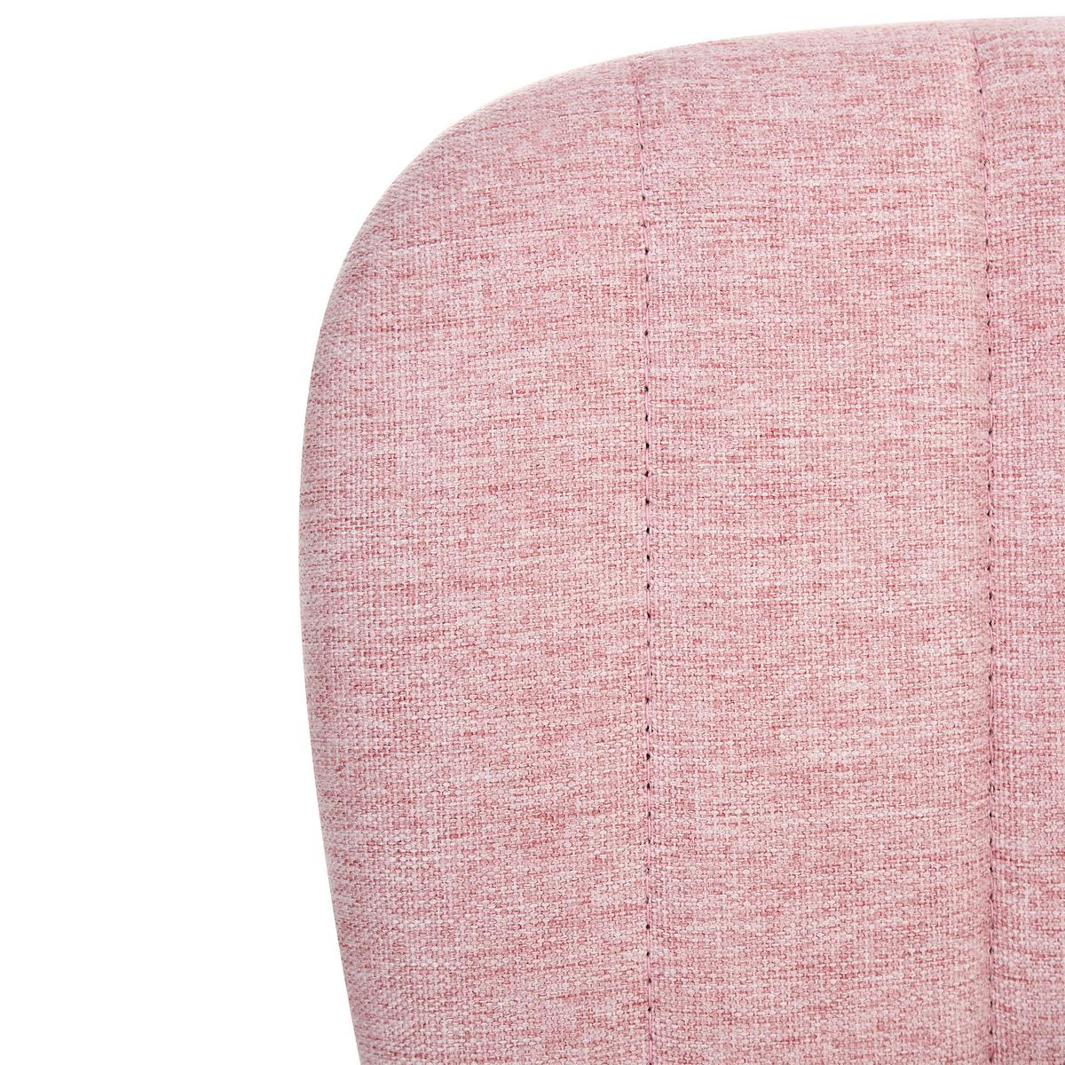 SCHREIBTISCHSTUHL Stoff Rosa Bubbly - Pink/Weiß, Textil/Metall (52/78/52cm) - Beliani