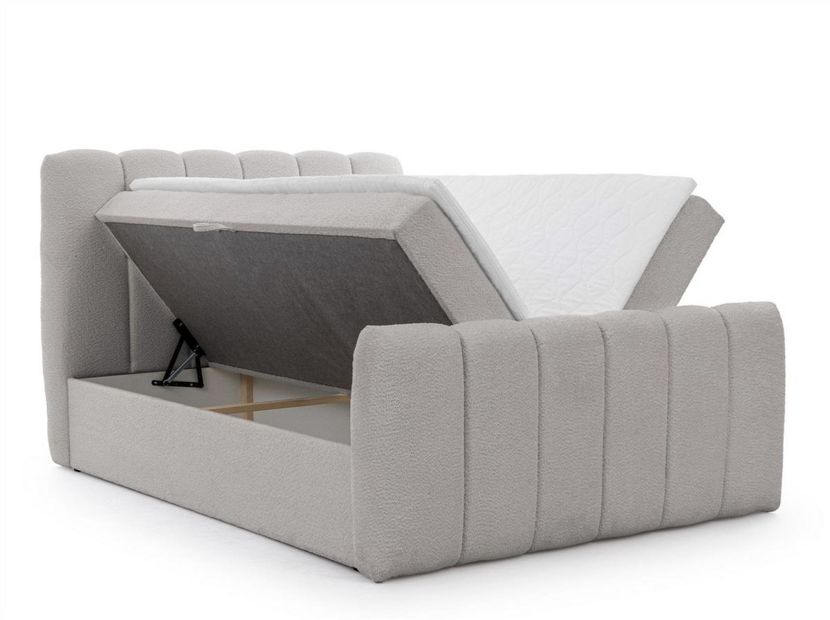 BOXBETT Denis - Silberfarben, Holzwerkstoff/Textil (200/200cm) - Fun Möbel