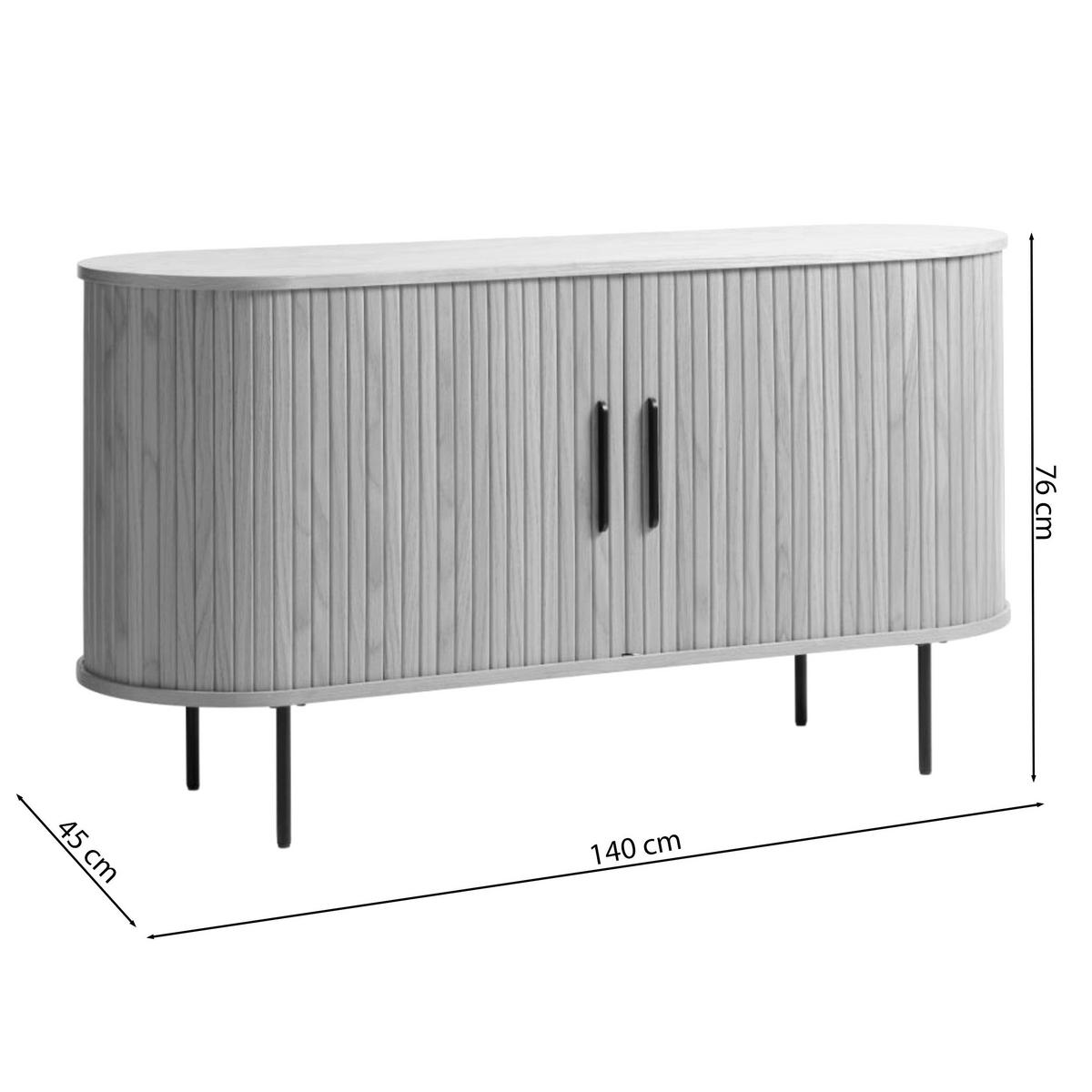 SIDEBOARD Gativel Räuchereiche - Alteiche/Schwarz, Holzwerkstoff/Kunststoff (140/76/45cm) - Selsey