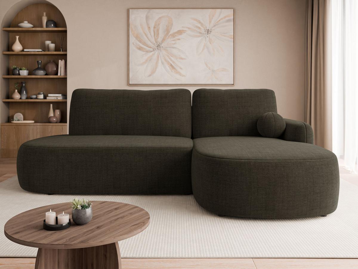 ECKSOFA Loridu O Premium, Seite: Rechts - Dunkelbraun/Schwarz, Holz/Kunststoff (174/274cm) - MIRJAN24