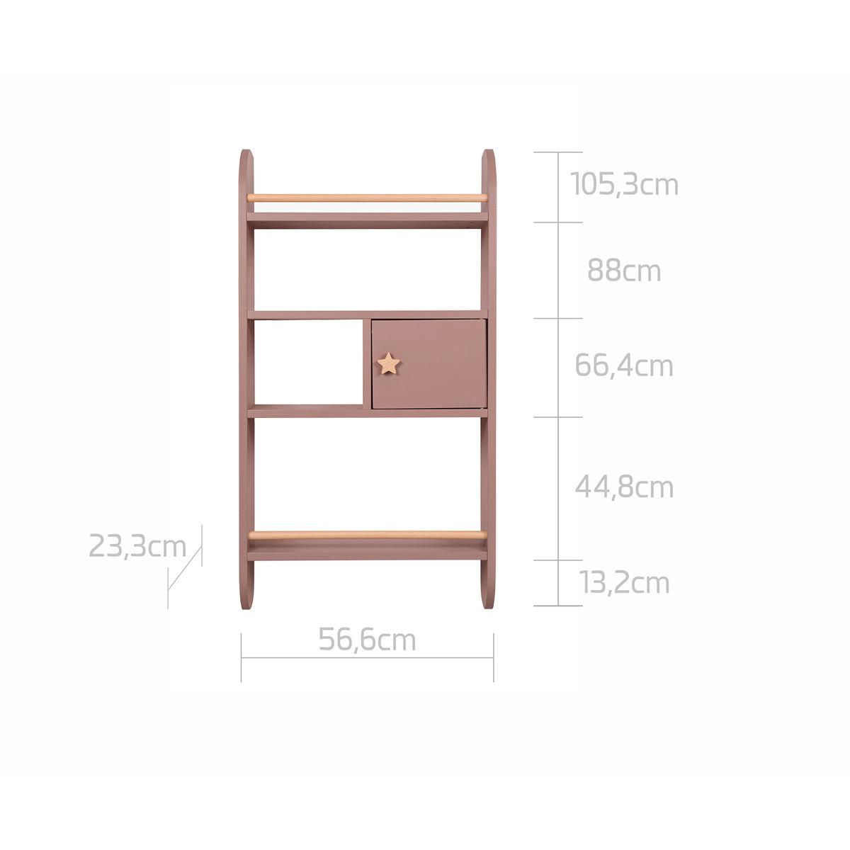 WANDBOARD Rainbow Rose - Rosa, Holzwerkstoff (57/105/23cm) - Petits-meubles