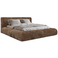 POLSTERBETT TILBEA CLASSIC 200/200 - Braun Cordstoff - ohne Matratze - Braun, Textil (200/200cm) - MKS