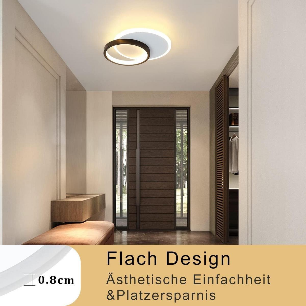 LED-DECKENLEUCHTE Baldwin 25/25/5 cm - Schwarz/Weiß, Metall (25/25/6cm) - Nettlife