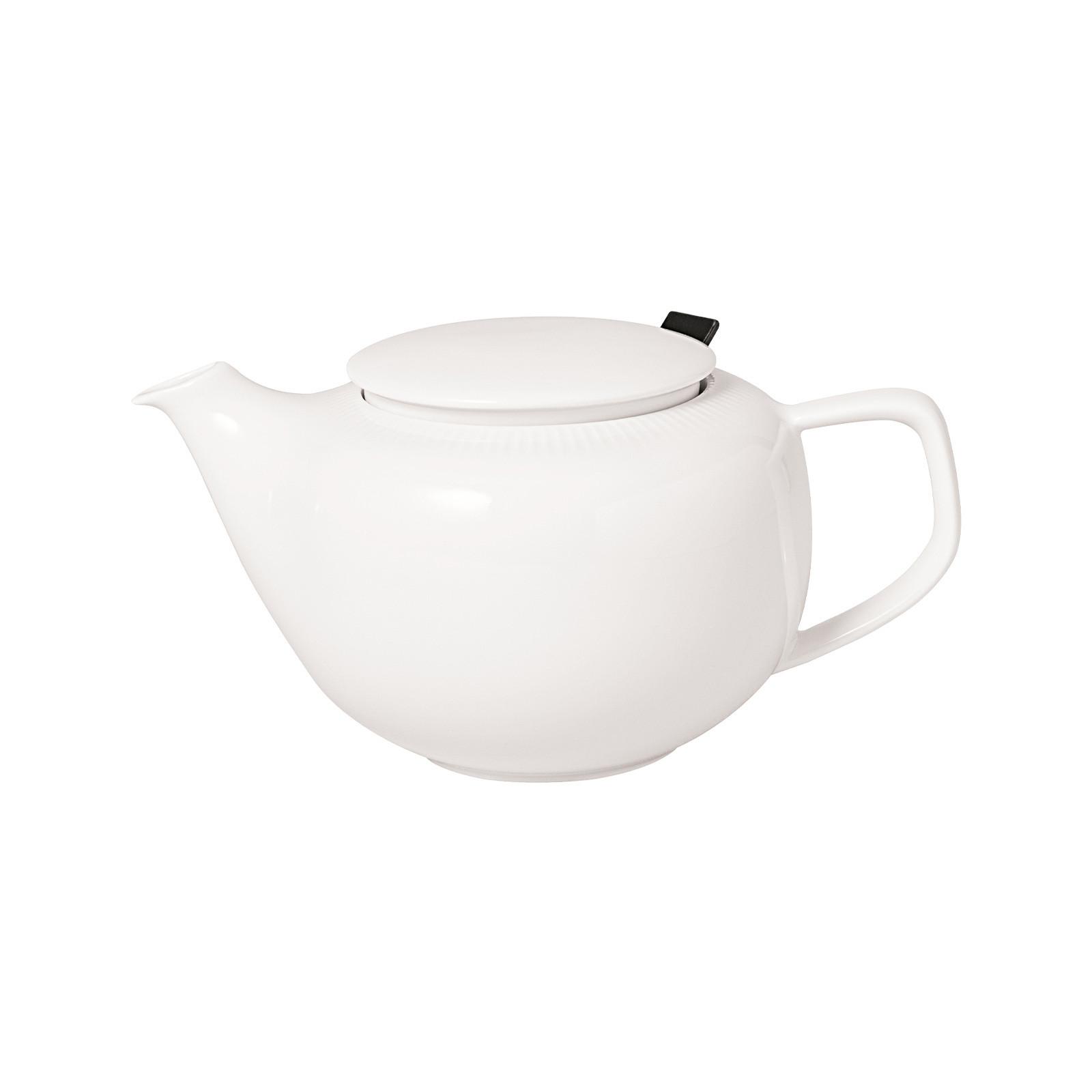 TEEKANNE MIT DECKEL & FILTER Afina weiß 420 ml - Weiß, Keramik (0.42L) - Villeroy & Boch