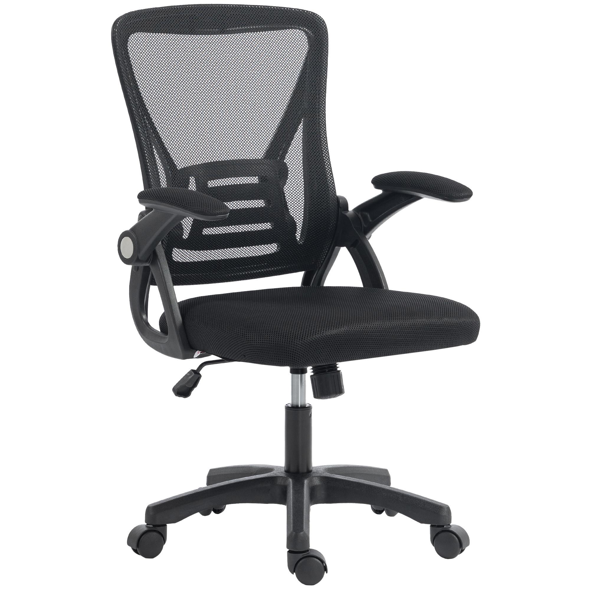 BÜROSTUHL Polyester Schwarz - Schwarz, Kunststoff/Textil (56/103/59.5cm) - HOMCOM