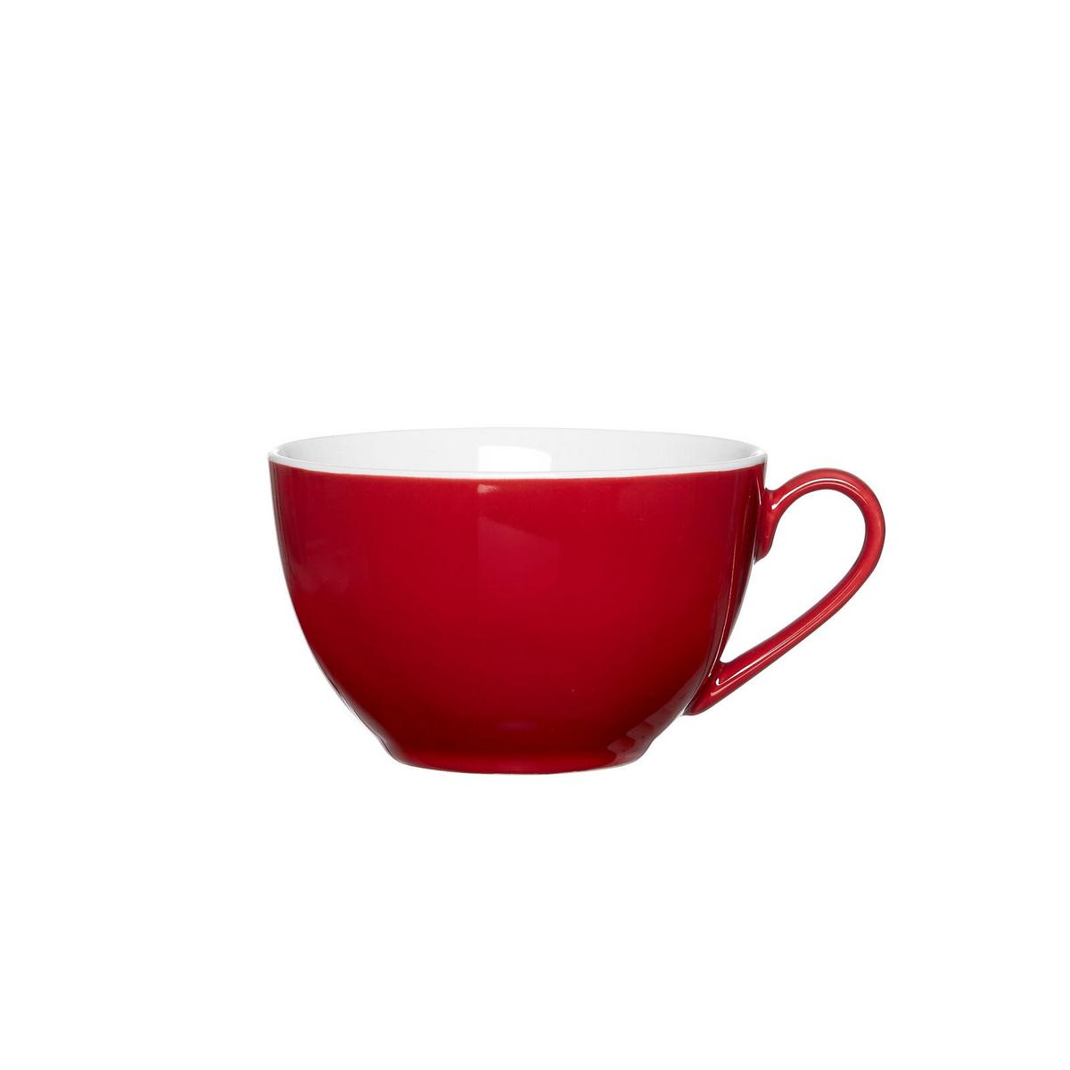 KAFFEETASSEN MIT UNTERTASSEN Doppio Rot 200 ml 6er Set - Rot, Keramik (16/8/16cm) - Ritzenhoff Breker