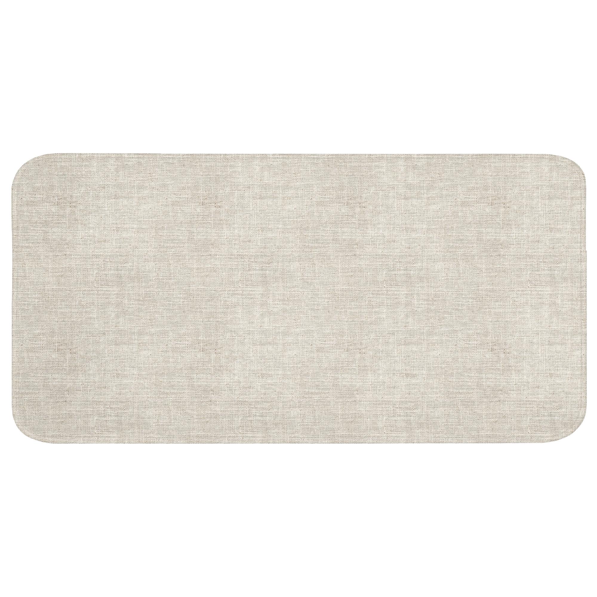 BADEMATTE Leinen - Textur - Beige Badezimmerteppich 120x60 cm - Beige, Textil (120/60cm) - OnlyWow