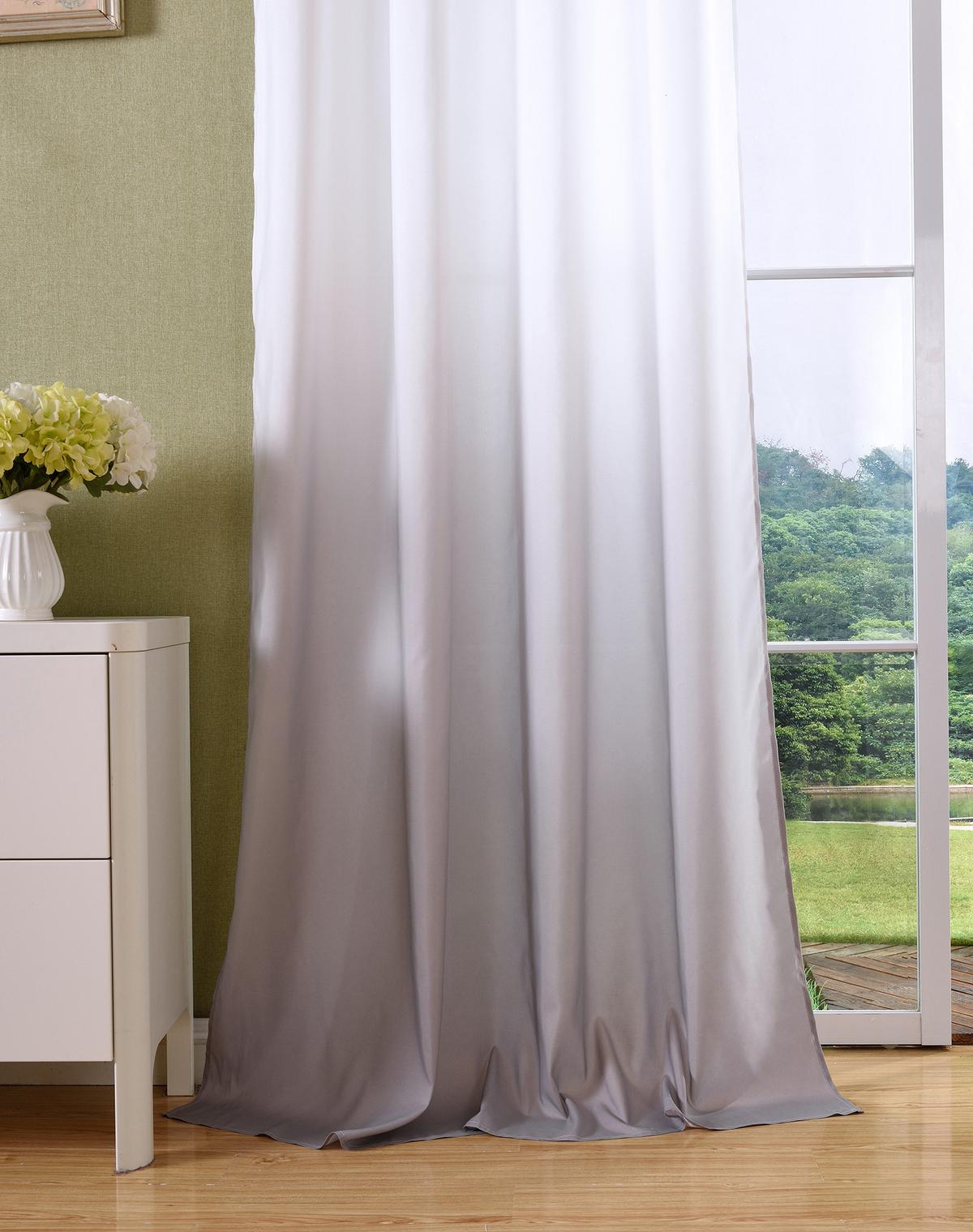 VORHANG FARBVERLAUF HxB 245x140 cm Grau - Grau, Textil (140/245cm) - Gardinenbox