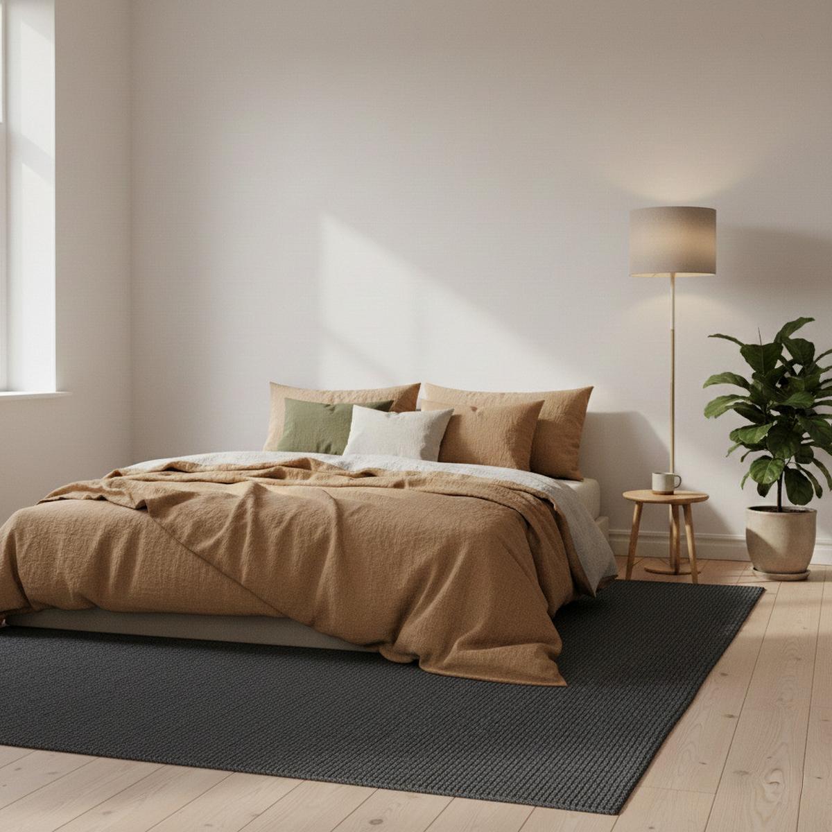 NATUR TEPPICH WOLLE SKARA - Anthrazit, Naturmaterialen (140/200cm) - Pergamon