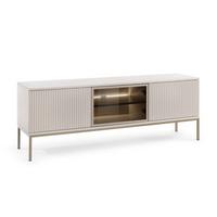 TV-SCHRANK Kaschmir 154 cm Deo - Kaschmir/Champagner, Glas/Naturmaterialien (154/56/39cm) - Graingold