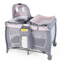 BABYBETT mit Matratze rosa - Pink, Textil - COSTWAY