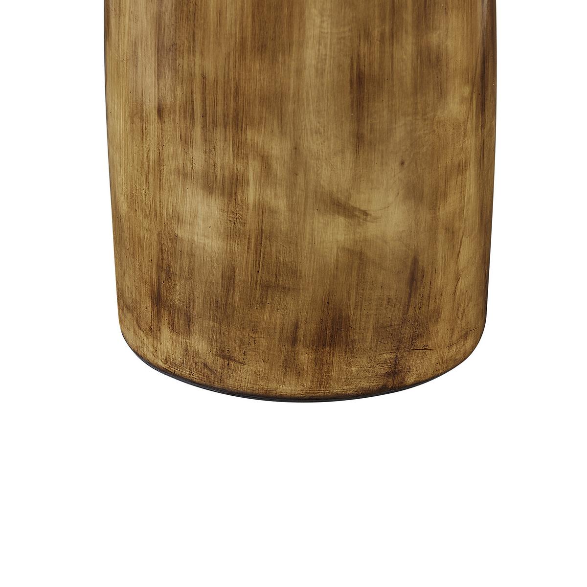 DEKOVASE Terrakotta dunkler holzfarbton Cyrene - Dunkelbraun, Stein (50cm) - Beliani