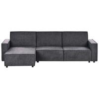 ECKSCHLAFSOFA 3-Sitzer Stoff Graphitgrau rechtsseitig Romedal Ii - Graphitfarben, Textil (290/173cm) - Beliani