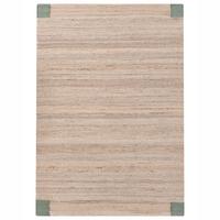 TEPPICH Beige/Grün 160/230 cm Jute Amravati - Beige, Textil (160/230cm) - Beliani