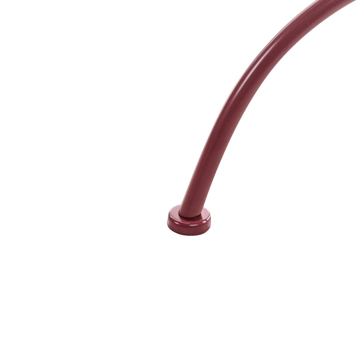 BISTROTISCH 70/70 cm Metall Burgunderrot Albinia - Dunkelrot, Metall (70/70/74cm) - Beliani