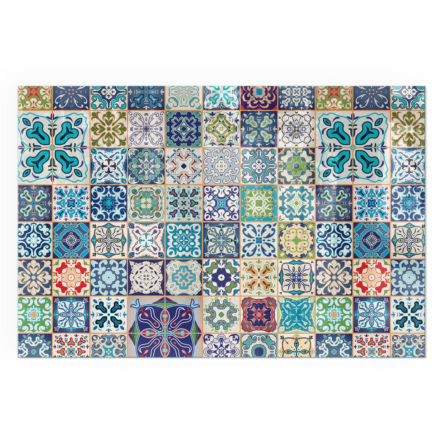 GLASPLATTE für Kamin 60x40 cm - Blau, Glas (60/40/0.4cm) - TULUP