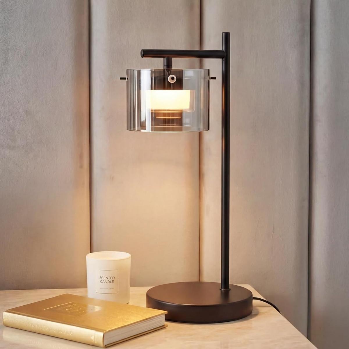 LED TISCHLAMPE Ulenkir 18/12/40 cm - Schwarz, Glas/Metall (18/12/40cm) - ZMH