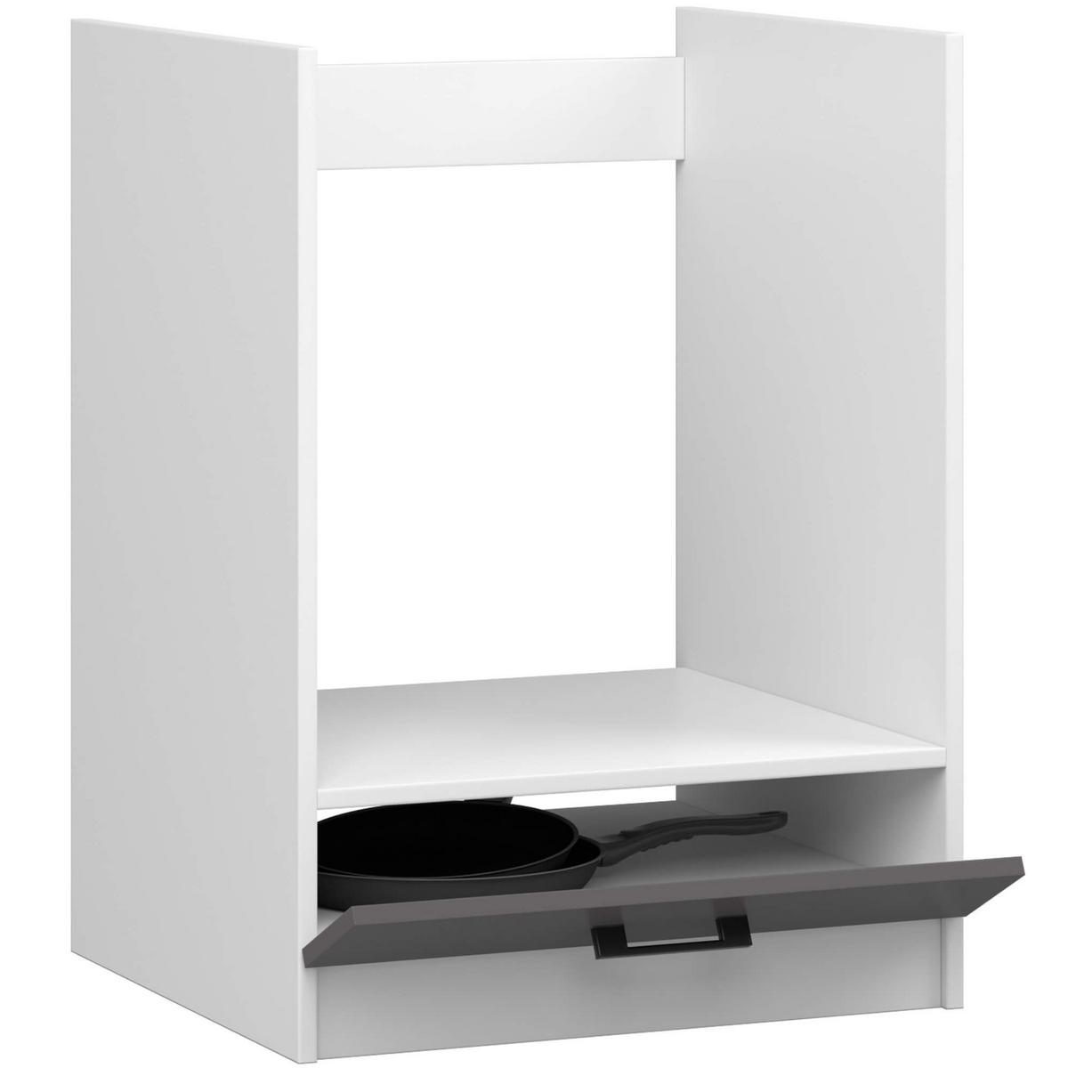 HÄNGESCHRANK Weiß, Graphit Grau 82/60/55 - Graphitfarben/Weiß, Holzwerkstoff (60/82/55cm) - RAUMHIRSCH FURNITURE