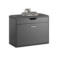SCHUHBANK Grau - Grau, Holzwerkstoff (60/50/30cm) - SoBuy