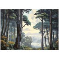FOTOTAPETE 3D Effekt Wald Natur 250x175 - Multicolor, Papier (250/175cm) - Wallarena