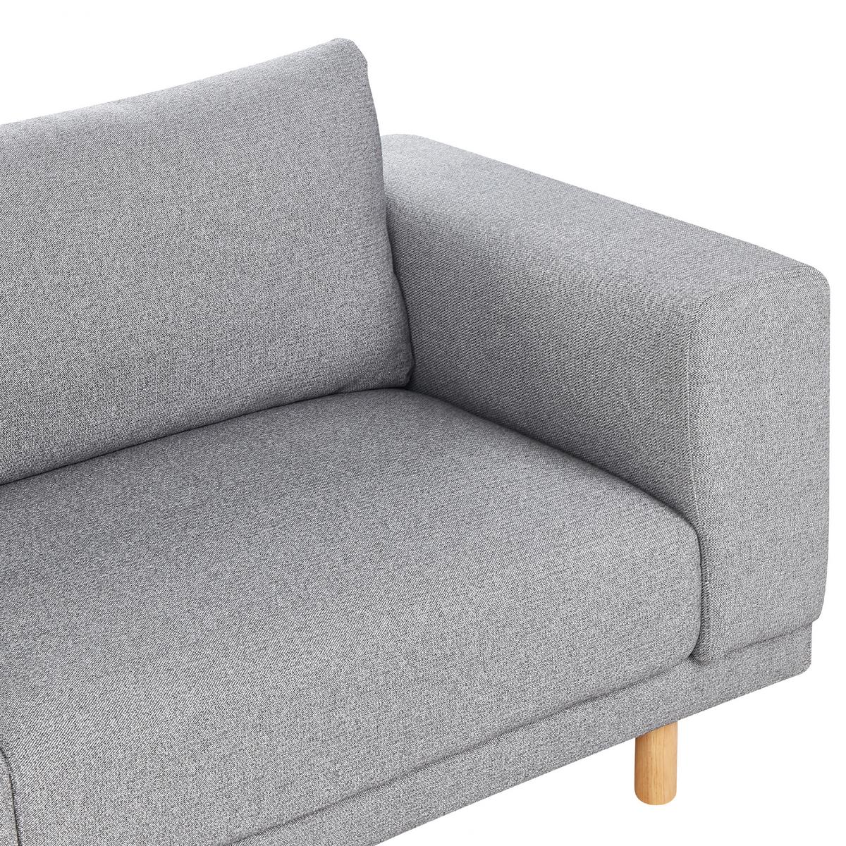 3-SITZER-SOFA Polsterbezug Hellgrau Nivala - Hellgrau, Textil (220/76/84cm) - Beliani