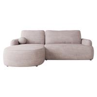 ECKSOFA Loridu Premium, Seite: Links - Hellrosa/Schwarz, Holz/Kunststoff (250/174cm) - MIRJAN24