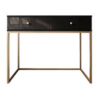 KONSOLENTISCH Esipix - Goldfarben/Schwarz, Holzwerkstoff/Metall (40/100/80cm) - MIRJAN24
