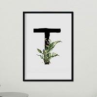 POSTER Buchstaben T A4 Rahmenlos - Klar, Papier (29.7/5/21cm) - Nacnic