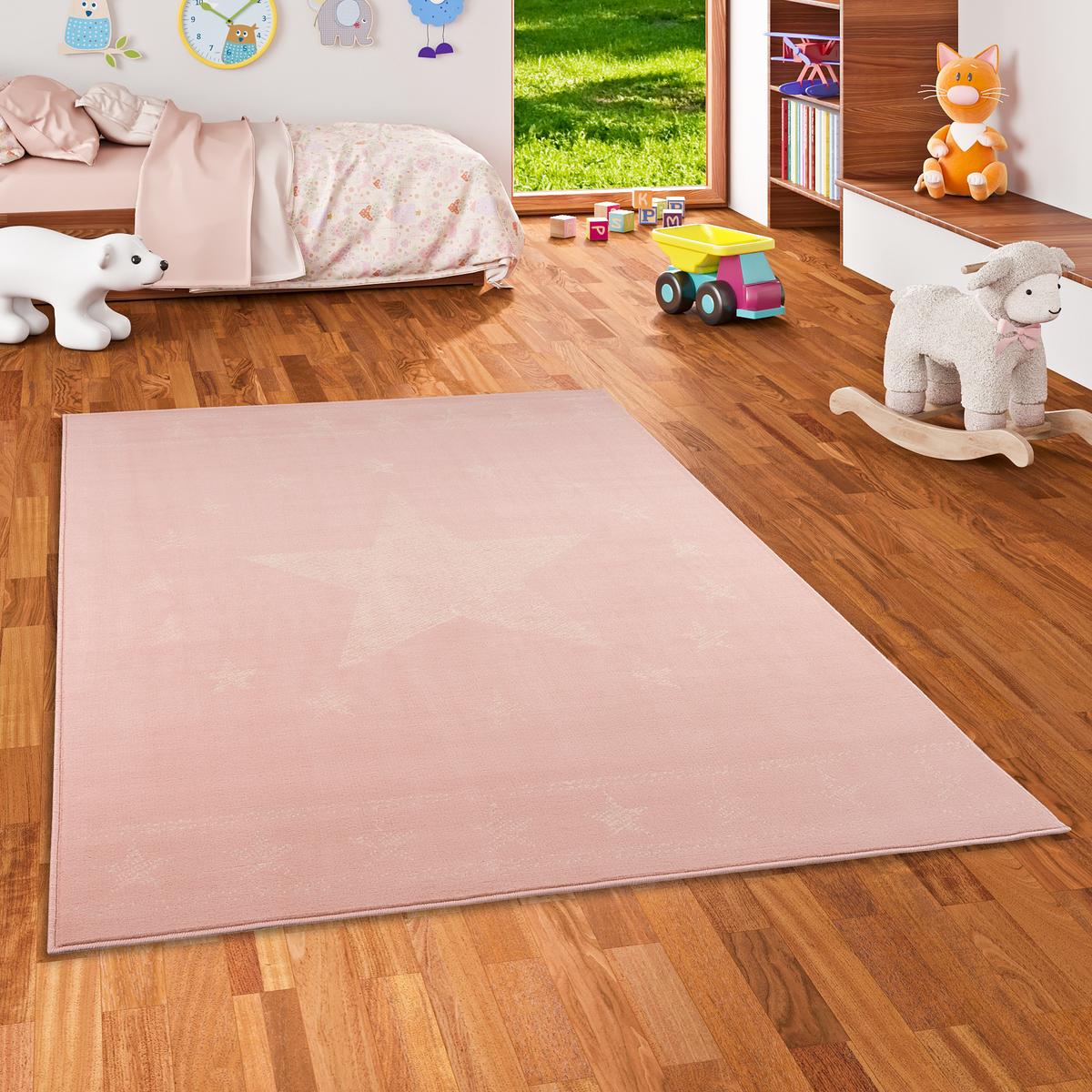 KINDER UND JUGEND TEPPICH TRENDLINE MODERN STARS - Rosa, Textil (185/270cm) - Pergamon