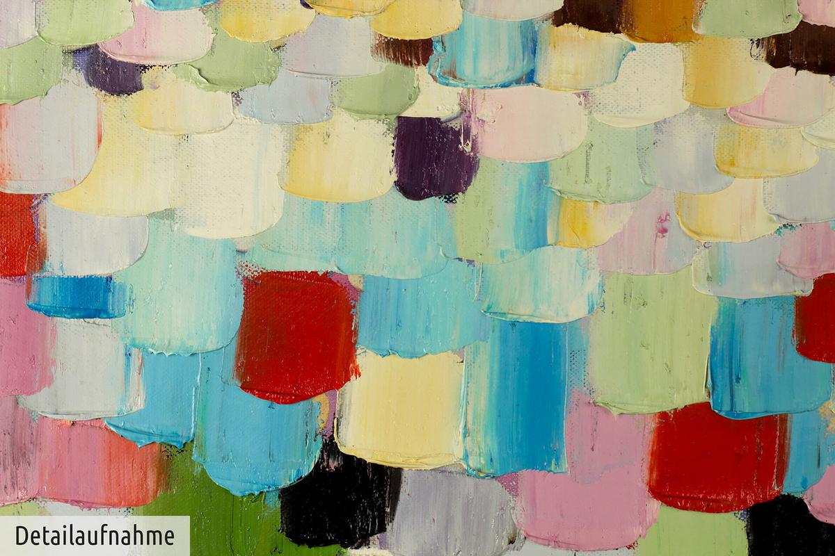 ÖLGEMÄLDE 80/80 cm - Blau/Gelb, Holz/Textil (80/80cm) - KUNSTLOFT