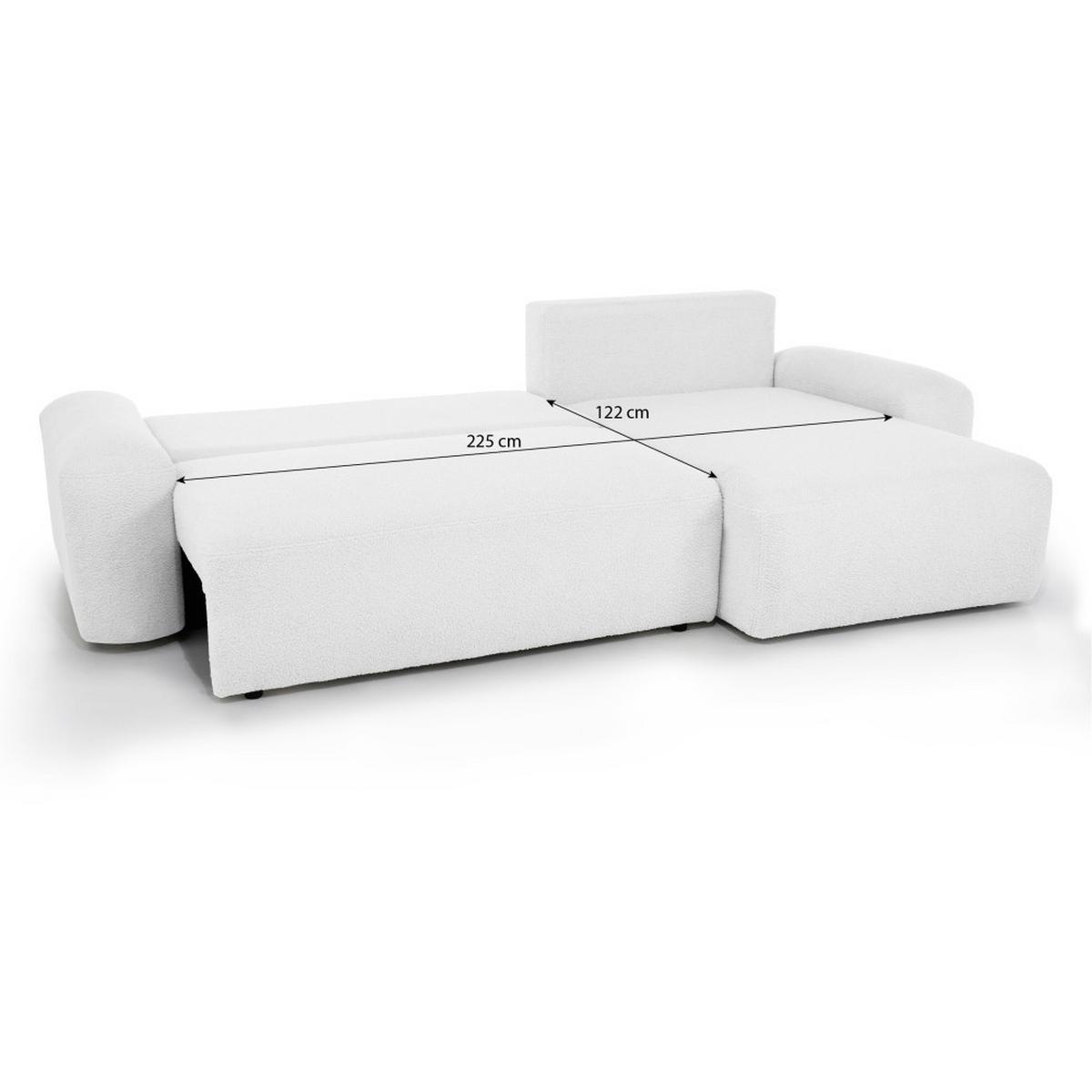 ECKSCHLAFSOFA Noel mit universelle Ottomane, Hellgrau - Hellgrau/Schwarz, Textil (280/163cm) - Beautysofa