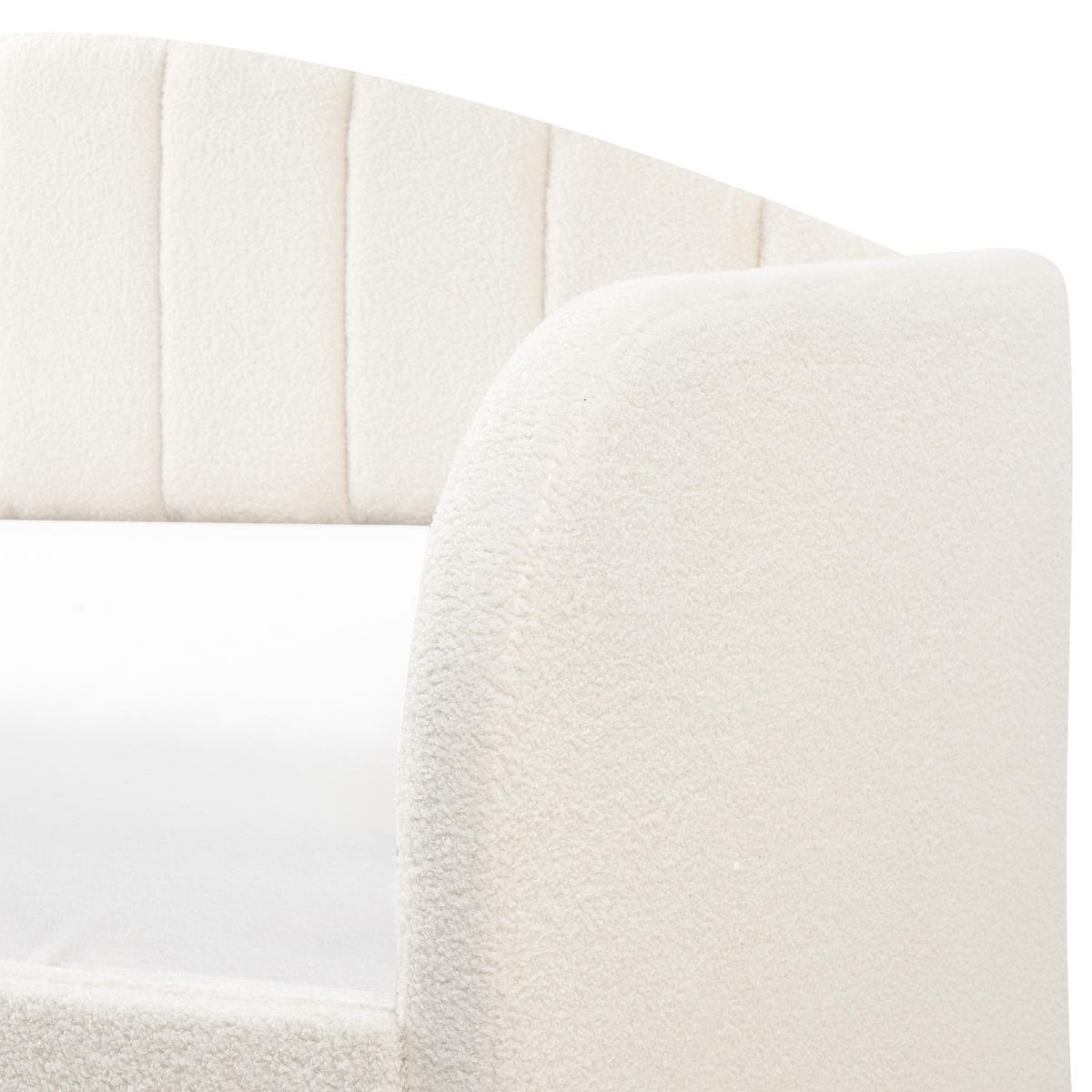 AUSZIEHBETT 90/200 cm Beige Eyburie - Beige, Textil (90/200cm) - Beliani