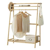 GARDEROBENSTÄNDER Föglö - Naturfarben, Holz (100/139/40cm) - [en.casa]