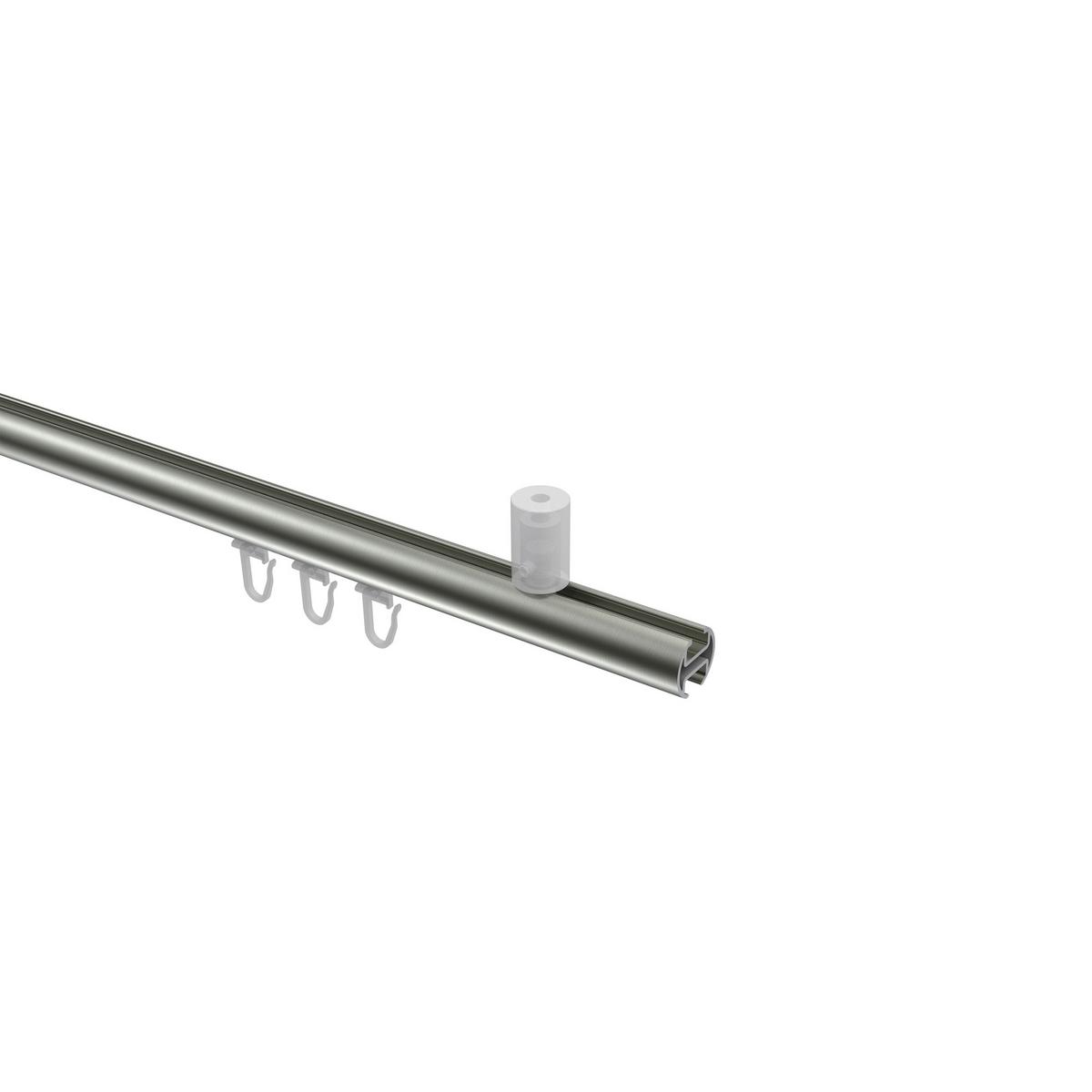 GARDINENSTANGE INNENLAUF Sonius Santo 140 cm, 1-läufig, 20 mm Ø Edelstahl-Optik - Edelstahlfarben, Metall (140cm) - INTERDECO