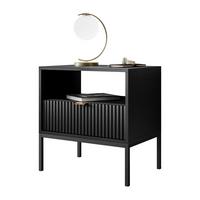 NACHTTISCH CORTADO S54 SCHWARZ - Schwarz, Holzwerkstoff (54/56/39cm) - Lookway