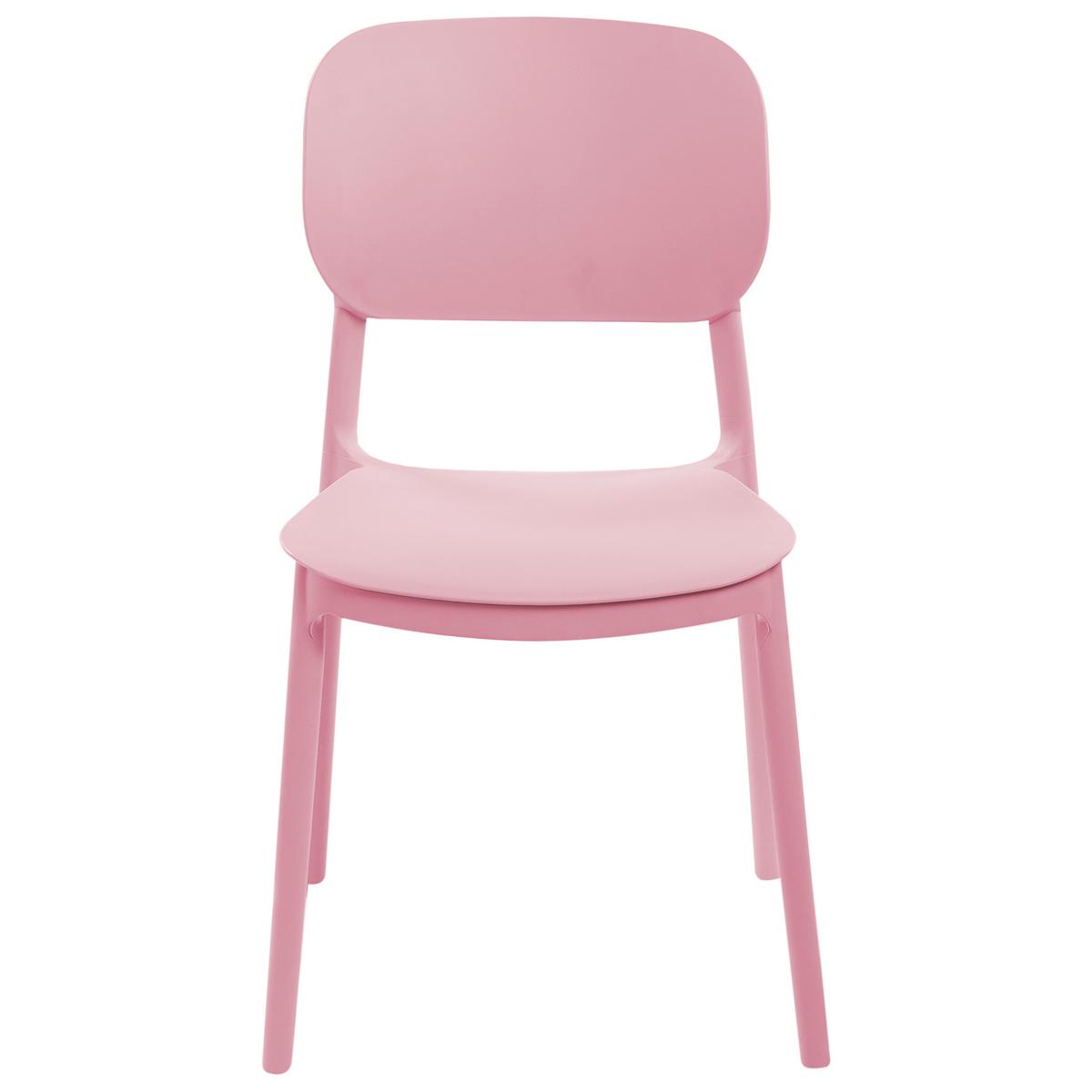 GARTENSTUHL 4er-Set Rosa Tupiza - Pink, Kunststoff (47/82/48cm) - Beliani