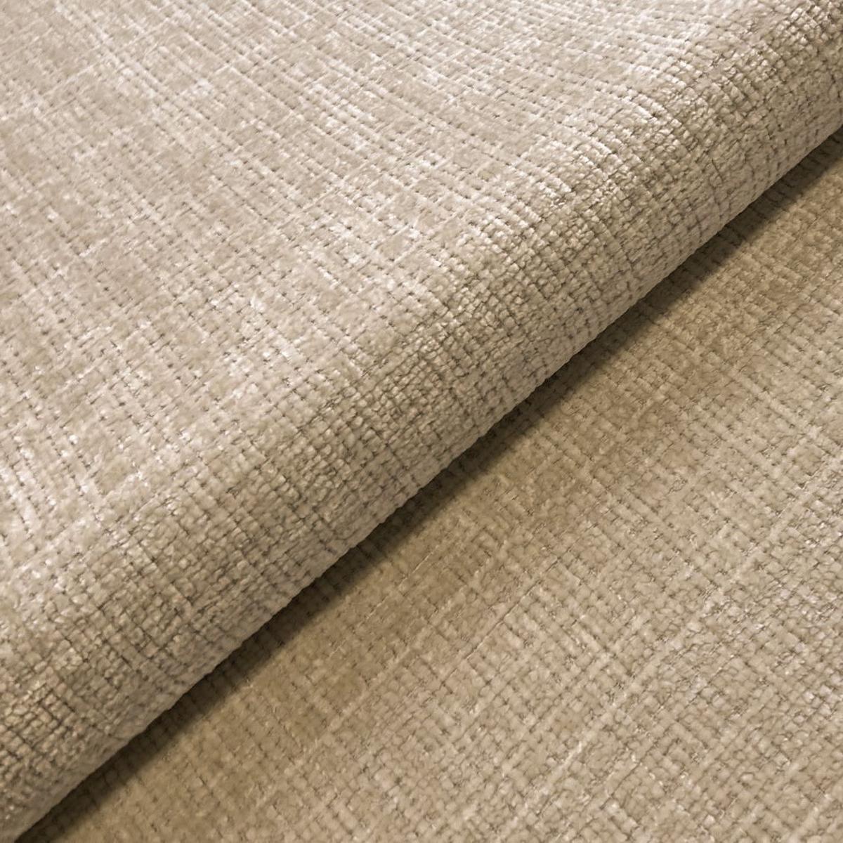 ECKSOFA Puffy mit Schlaffunktion und Bettkasten - besonders weich und puffig aus Dunkelbeige Chenille-Stoff - Ottomane rechts - Beige/Schwarz, Holz/Kunststoff (266/138cm) - S-Style Möbel