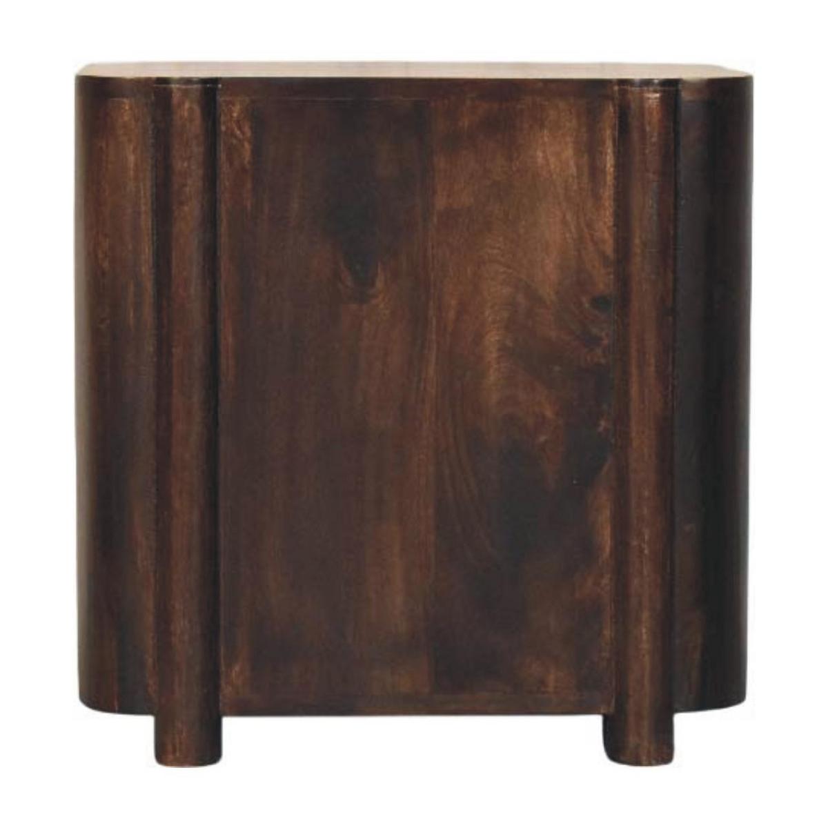 NACHTKASTEN Havana Geflechtfront, 2 Schubladen, Braun - Hellbraun/Messingfarben, Holz/Metall (50/50/38cm) - Artisan Furniture